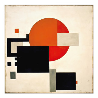 Abstract Suprematism Poster Art
