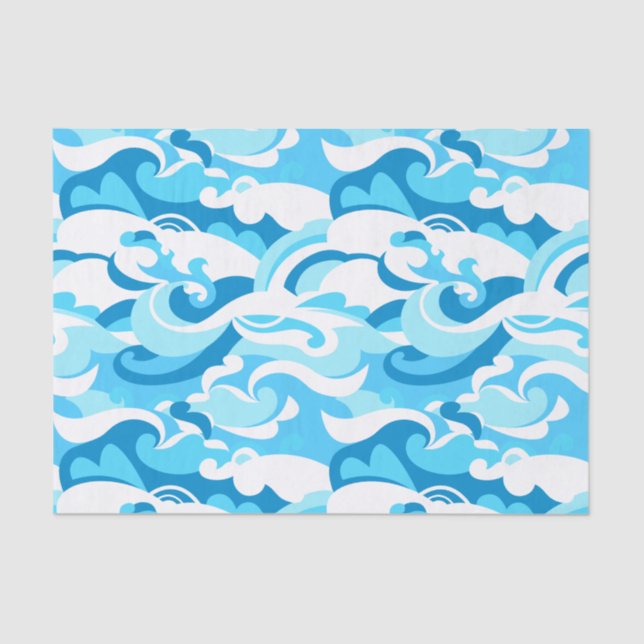 Abstract surf waves tissue paper (Front)