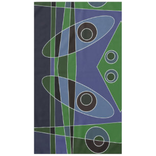 Abstract Surfing Green Blue Tablecloth