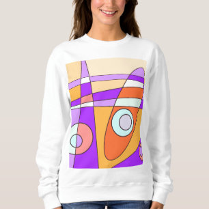 Abstract Surfing Orange Purple Sweatshirt