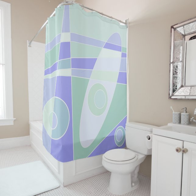 Abstract Surfing Pastel Purple Green (In Situ)