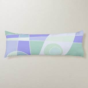 Abstract Surfing Pastel Purple Green Body Pillow