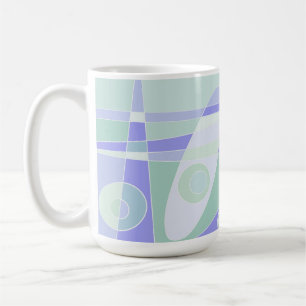 Abstract Surfing Pastel Purple Green Coffee Mug