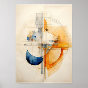 Abstract Surrealism Expressionism Venn Diagrams Poster