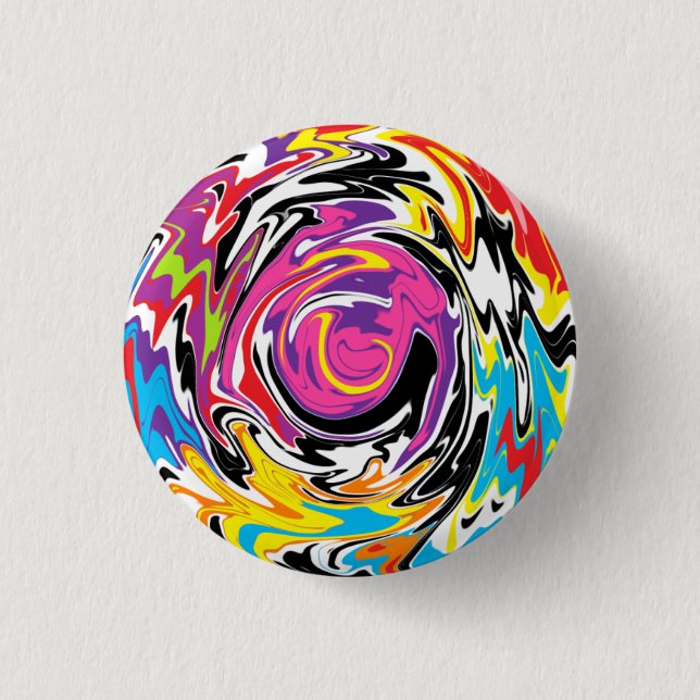 Abstract Swirl 1 Inch Round Button (Front)