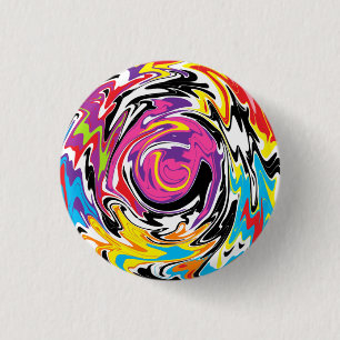 Abstract Swirl 1 Inch Round Button