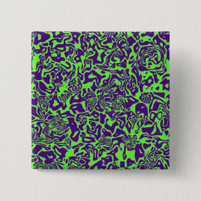 Abstract Swirl 2 Inch Square Button (Front)
