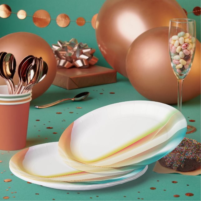 Abstract Swirl 2 Paper Plate (Multi)