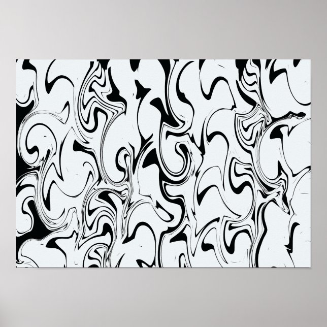Abstract Swirl Art Poster (Front)