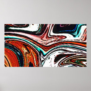 Abstract swirl background. Liquid paint texture in Poster