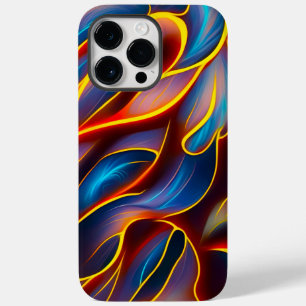 Abstract Swirl Blue Red Flames Case-Mate iPhone 14 Pro Max Case