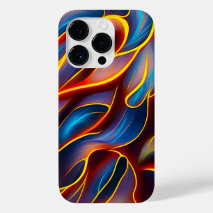 Abstract Swirl Blue Red Flames Case-Mate iPhone 14 Pro Case