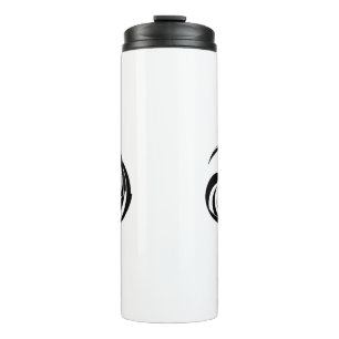 Abstract Swirl Circle Design – curved ring artwork Thermal Tumbler