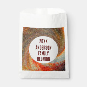 Abstract Swirl Groovy Annual Family Reunion Favour Bag