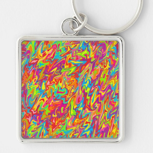 Abstract Swirl Keychain (Front)