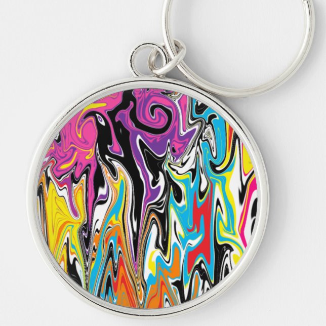 Abstract Swirl Keychain (Front)