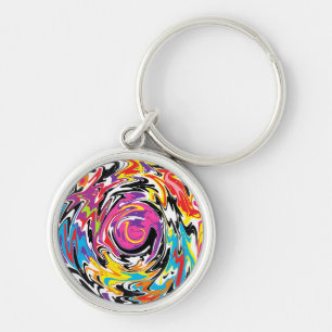 Abstract Swirl Keychain