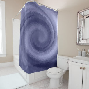 Abstract swirl liquid blue violet navy modern prin