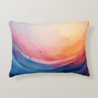 Abstract Swirl of Warmth and Depth Accent Pillow