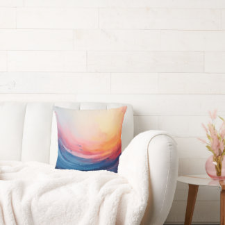 Abstract Swirl of Warmth and Depth Throw Pillow