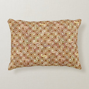 Abstract swirl pattern - shades of brown accent pillow