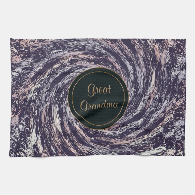 Abstract swirl texture. text. kitchen towel (Horizontal)