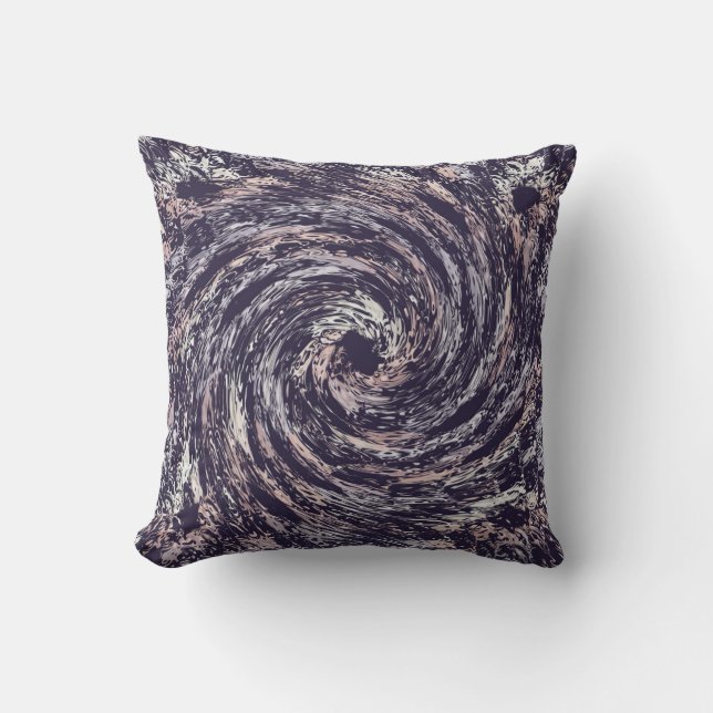 Abstract swirl texture throw pillow (Front)