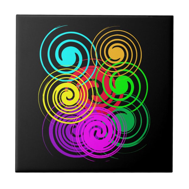 Abstract Swirl Tile (Front)
