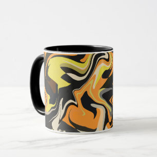 Abstract Swirling Pattern in Earthy Tones Mug