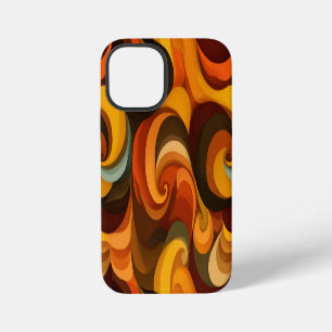 Abstract Swirling Pattern in Warm, Earthy Tones iPhone 12 Mini Case