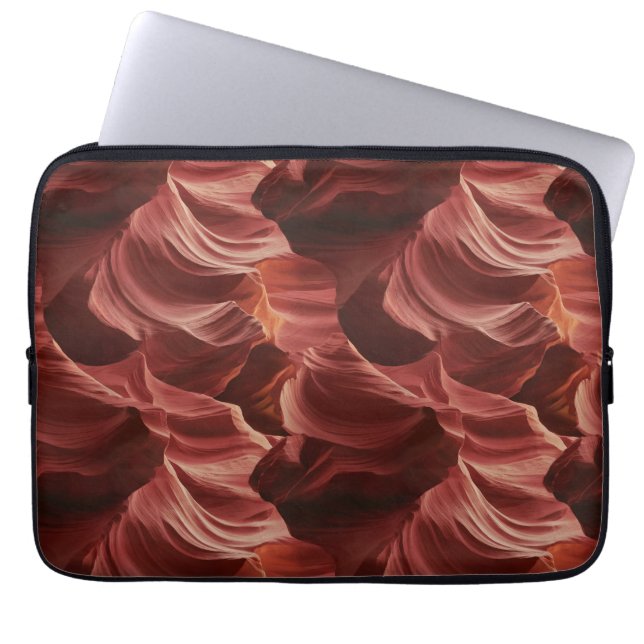 Abstract Swirling Pattern of Antelope Canyon Laptop Sleeve (Front)