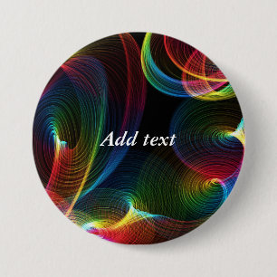 Abstract Swirls colourful template 3 Inch Round Button