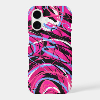Abstract Swirls in Pink and Black