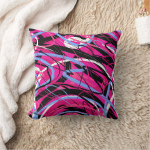 Abstract Swirls in Pink and Black 