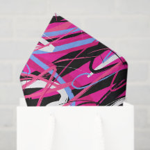 Abstract Swirls in Pink and Black 