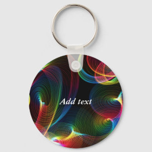 Abstract Swirls keychain template.