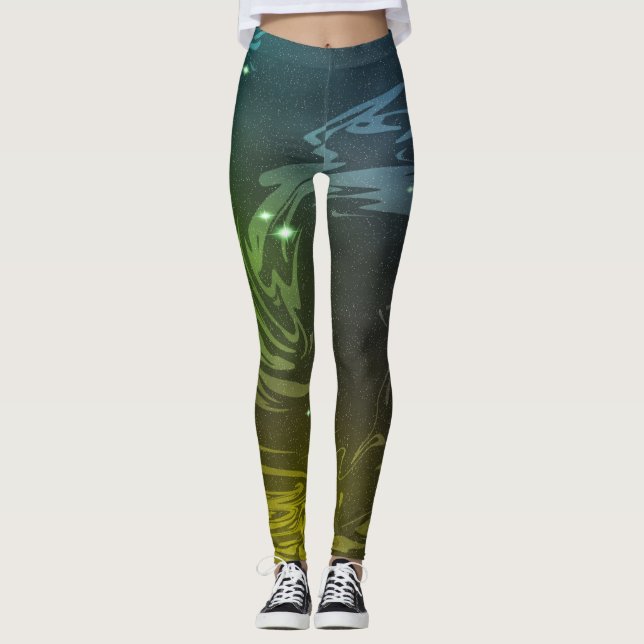 Abstract Swirls Leggings (Front)