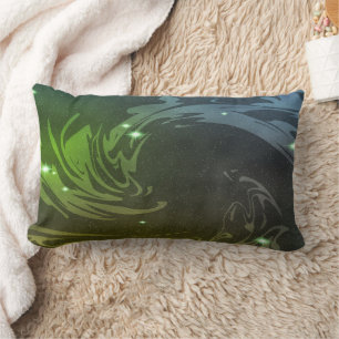 Abstract Swirls Lumbar Pillow