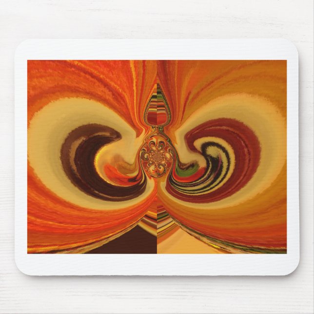 Abstract Swirls with Teardrop Centre Art Print Mouse Pad (Front)