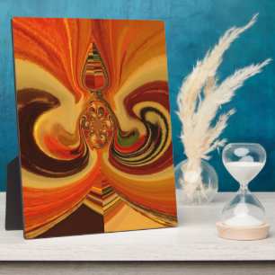 Abstract Swirls with Teardrop Centre Art Print Plaque