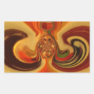 Abstract Swirls with Teardrop Centre Art Print Sticker