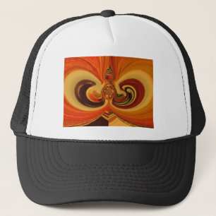 Abstract Swirls with Teardrop Centre Art Print Trucker Hat