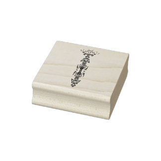 Abstract symbol (sceptre) rubber stamp