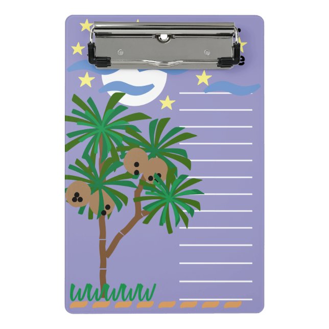 "Abstract Symbols" Stationery Mini Clipboard (Front)