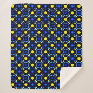 Abstract Symmetrical Geometric Pattern Sherpa Blanket