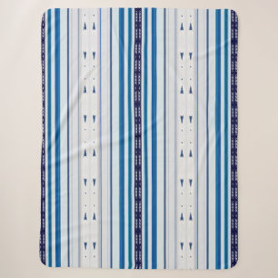 Abstract Symphony in Blue 5 (Vertical Lines) Sherpa Blanket