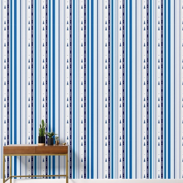 Abstract Symphony in Blue 5 (Vertical Lines) Wallpaper (Hallway)