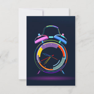 Abstract table alarm RSVP card