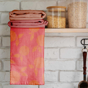 Abstract tangerine pattern kitchen towel