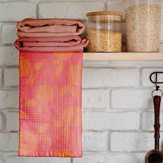 Abstract tangerine pattern kitchen towel (Creator Uploaded)